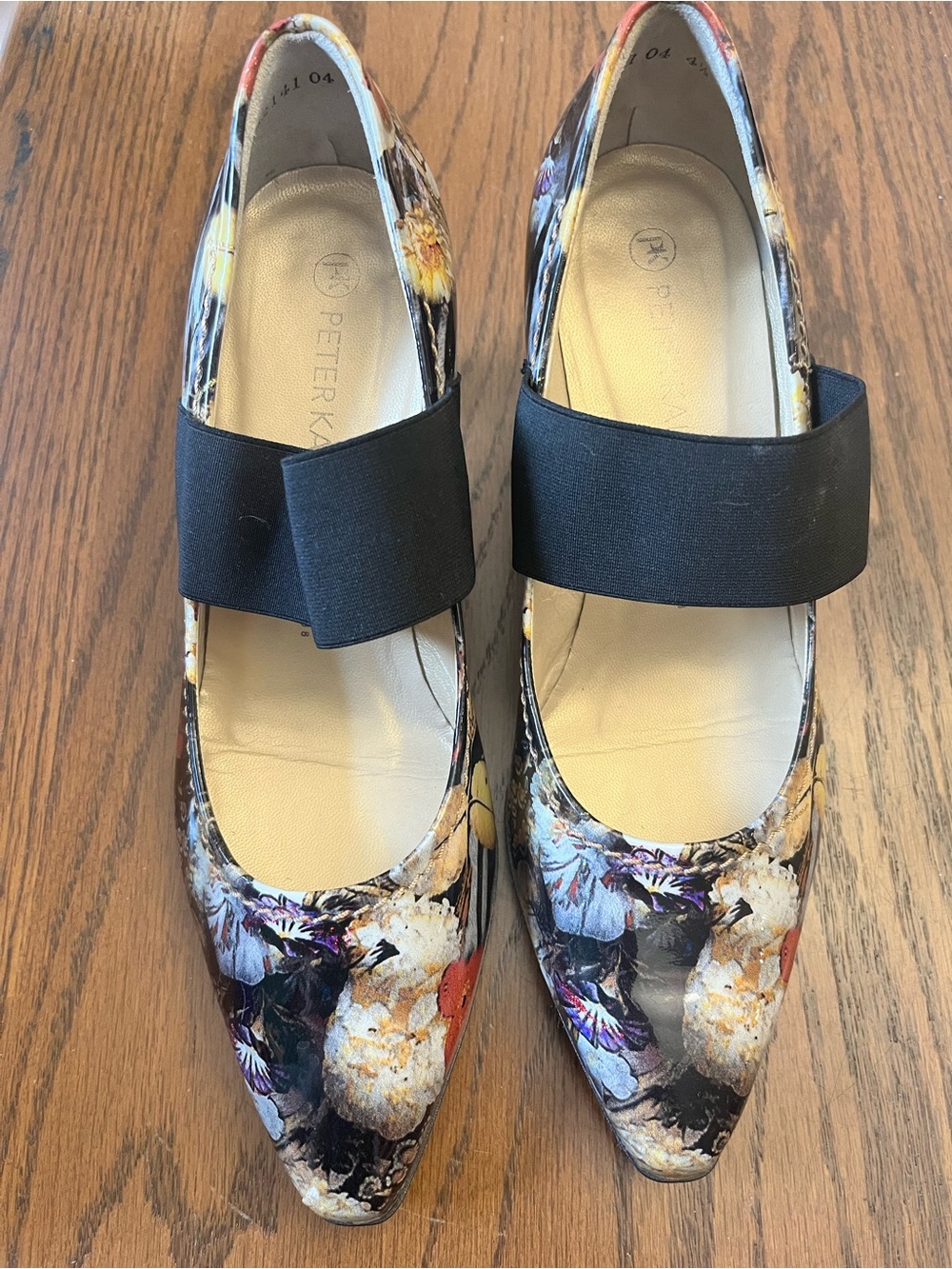 Peter Kaiser Black Floral Heels
